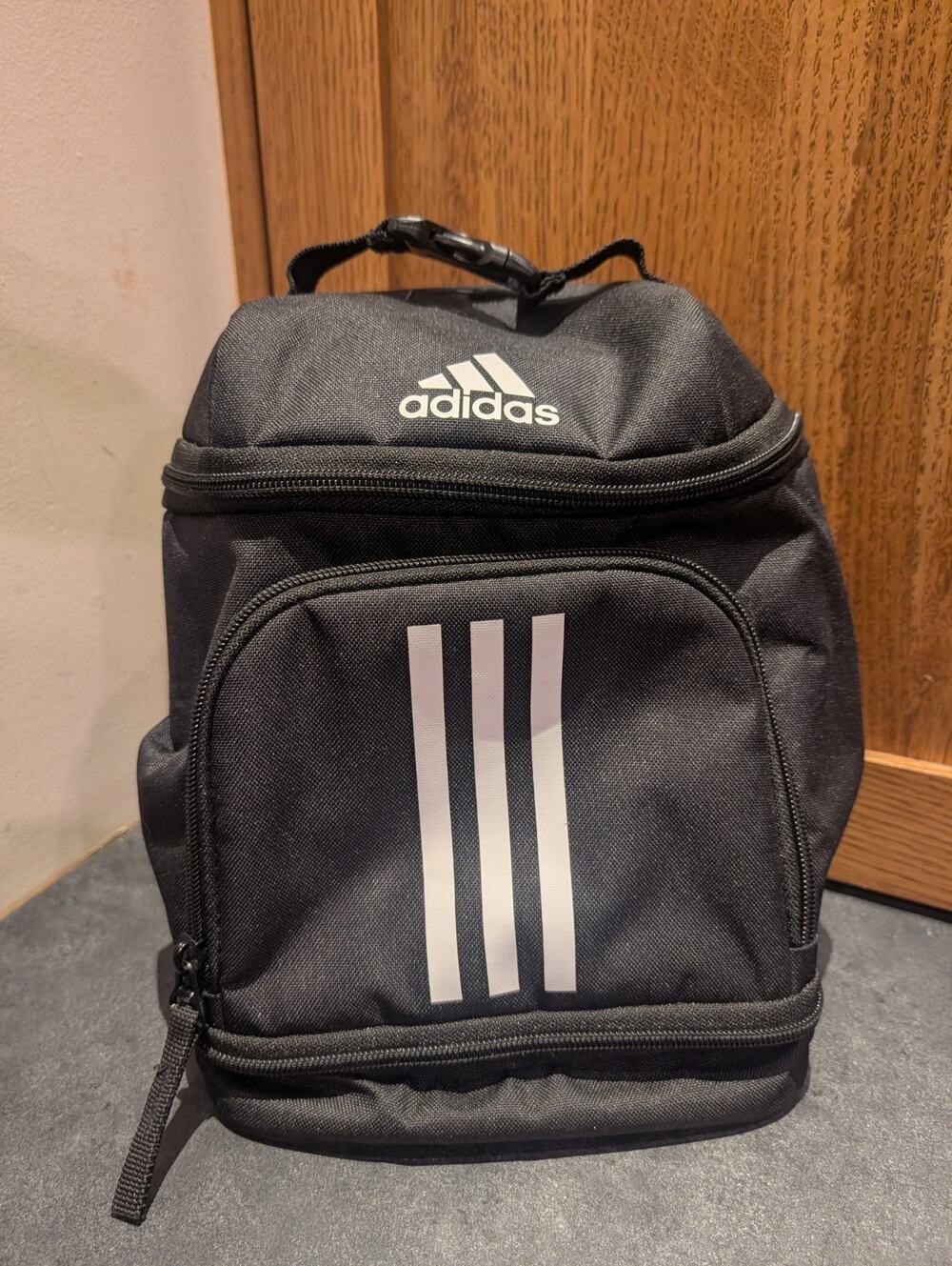 Adidas Excel 2 Insulated Lunch Bag Black White zippered multi compartment